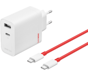 OPPO SuperVOOC USB-C + USB-A Snellader 80W Wit