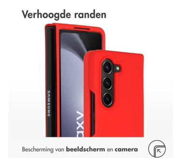 Accezz Liquid Silicone Backcover Samsung Galaxy Z Fold 5 - Rood