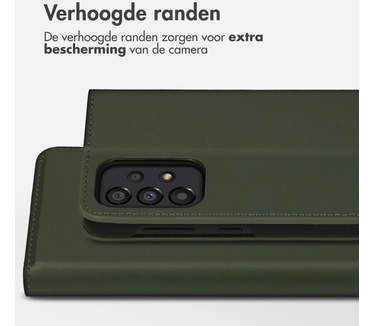 Accezz Premium Leather Slim Bookcase Samsung Galaxy A33 - Groen