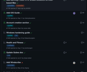 Privacy Guides pull requests