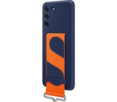 Samsung Galaxy S Galaxy S21 FE Silicone Cover met Strap Origineel - Blauw Blauw