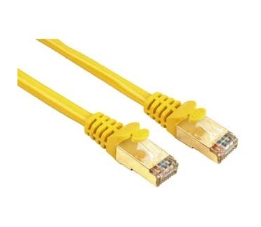Hama CAT 5e Patch Cable STP, 5 m, Yellow, screened