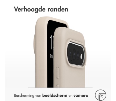 Accezz Liquid Silicone Backcover met MagSafe voor de Google Pixel 11 / 11 Pro / 10 / 10 Pro - Stone