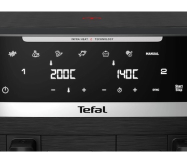 Tefal Dubbele air fryer met infraroodtechnologie - 7 programma's - 11L EY9488E0