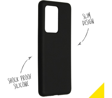Accezz Liquid Silicone Backcover Samsung Galaxy S20 Ultra - Zwart (Galaxy S20 Ultra) Zwart