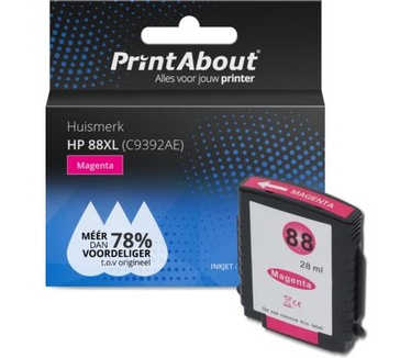 PrintAbout Huismerk HP 88XL (C9392AE) Inktcartridge Magenta Hoge capaciteit