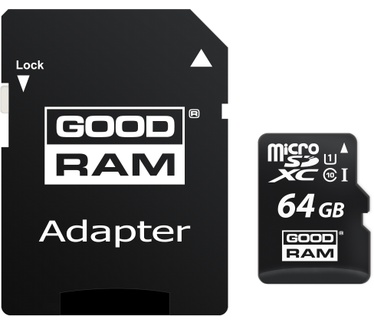 Goodram microSD 64GB CL10 UHS I + adapter