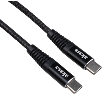 Akasa Type-C to Type-C _PD 100W charging cable Zwart