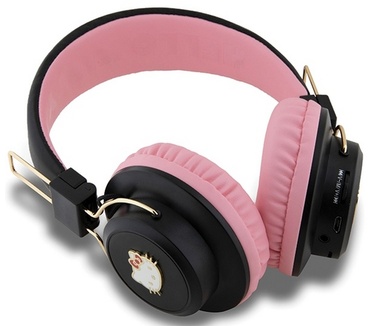 Hello Kitty On-Ear Metal Logo - Bluetooth Koptelefoon - Roze (Roze, Zwart)