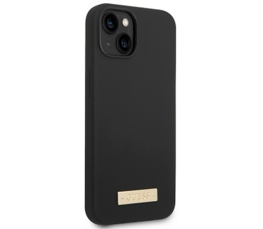 Guess Silicone MagSafe Back Case - iPhone 14 Plus (6.7") - Zwart Zwart