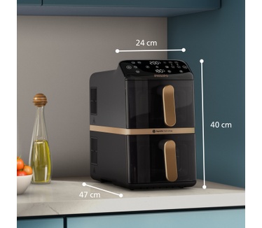 Philips Gestapelde Philips Airfryer met twee manden uit de 4000-serie