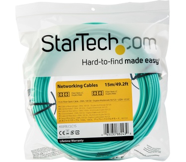 Startech.com 15 m OM4 LC naar LC Multimode Duplex optische glasvezel netwerkkabel Blauw