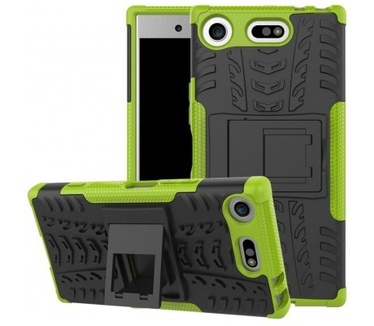 qMust Sony Xperia XZ1 Compact Rugged Hybrid Hoesje Groen