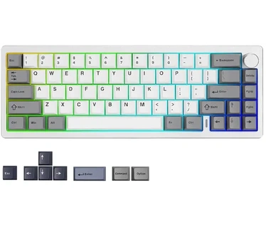 Yunzii AL68 QMK/VIA, Cocoa Cream V2 - Zilver