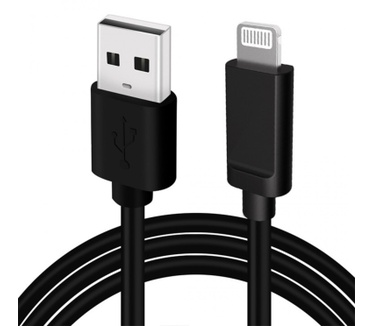 Allteq USB iPhone Kabel - Ligntning - gecertificeerd door apple Zwart