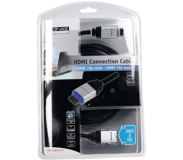 Konig HDMI High Speed kabel met blauwe LED 1,5 meter