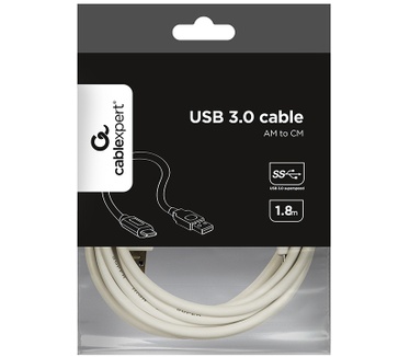 Gembird CCP-USB3-AMCM-6-W Wit