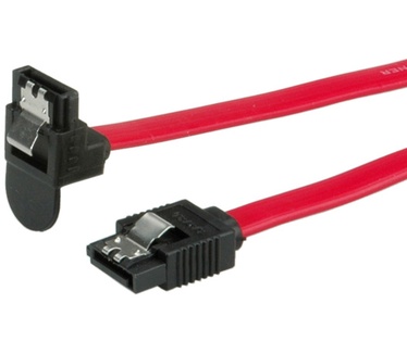 Roline Int. SATA 6.0 Gbit/s HDD kabel met klick sluiting, haaks 0.5m