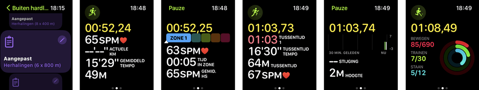 WatchOS 9 work-out app