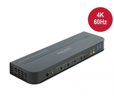 Delock HDMI KVM Switch 4K 60 Hz with USB 3.0 and Audio