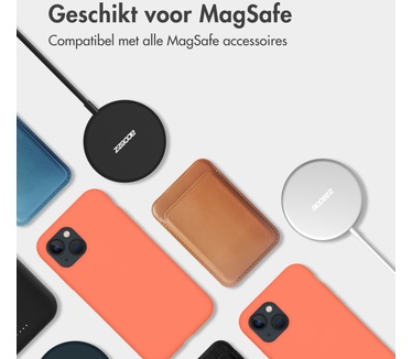 Accezz Liquid Silicone Backcover met MagSafe iPhone 14 - Nectarine