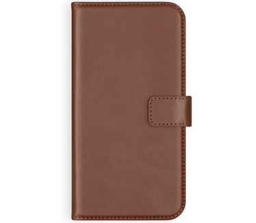 Selencia Echt Lederen Bookcase Samsung Galaxy S21 Plus - Lichtbruin