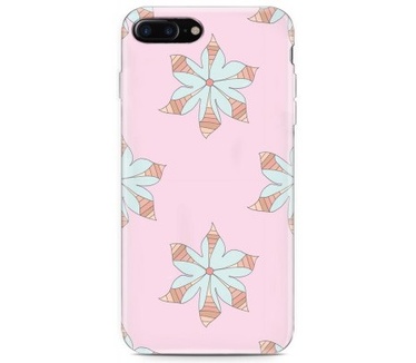 Just in Case iPhone 7 Plus Hoesje Mandala Bloemen Zalm Roze