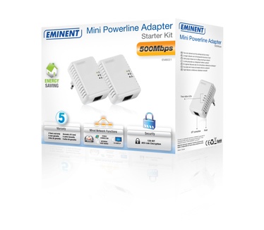 Eminent Eminent EM8031 Powerline Adapter 500Mbps Starterskit