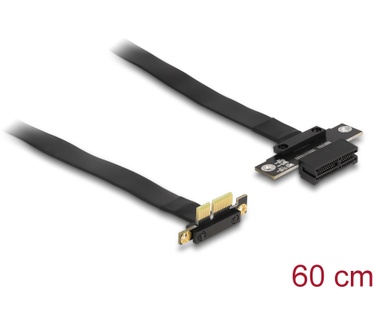 Delock 88024 Riser Card PCI Express x1 male 90° angled to x1 slot with cable 60 cm