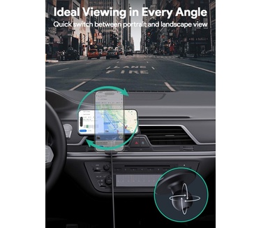 Aukey AUKEY HD-MC13A Mag Fusion Dash Pro Qi2 Draadloze Oplader Telefoonhouder met Actieve Koeling
