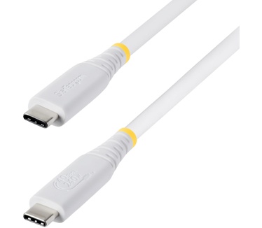 Startech.com 1m USB4 Kabel, 40Gbps, USB-IF Gecertificeerde USB-C Kabel, 240W PD, 8K 60Hz/4K 240Hz DP2.1 DP40, TPE Mantel, Thunderbolt 4 Compatibel, Wit