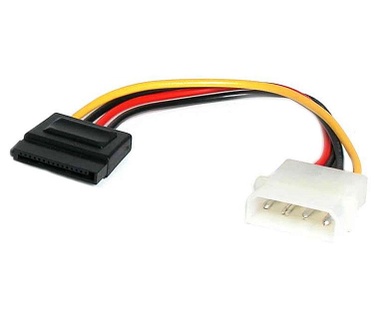 Startech.com 15 cm 4-pins Molex naar SATA Voedingskabel Adapter
