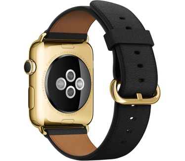 Apple Watch Edition (klassieke geelgoudengesp, 42mm) Zwart (Zwart)
