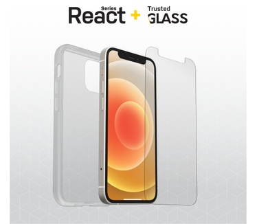 Otterbox React + Trusted Glass Series voor Apple iPhone 12 mini, transparant