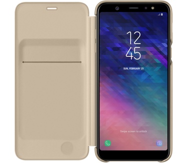 Samsung Galaxy A6+ Wallet Cover (Galaxy A6+) Goud
