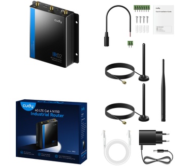 Cudy 4G LTE Cat 4 N150 Industrial Wi-Fi Router, IR02 1.0