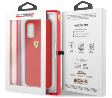 Ferrari SF Silicone Case voor Samsung Galaxy S20 Plus - Rood  Rood