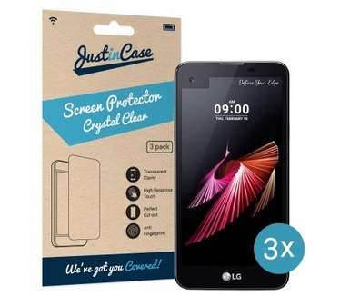 Just in Case LG X Screen Screenprotector - 3 stuks - Crystal Clear