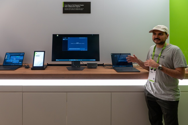 Een AI-demo op een Surface Laptop Ultra met Nvidia RTX Spark