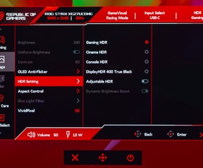 ASUS ROG Strix XG27UCDMG en ROG Swift OLED PG27UCDM - Osd