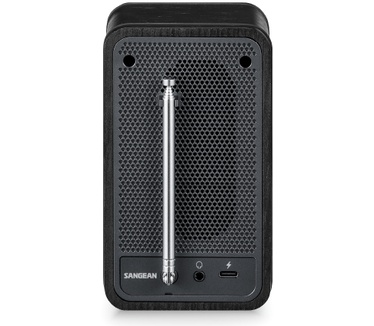 Sangean DDR-8 compacte houten DAB+ en FM radio met Bluetooth ontvangst, Midnight Oak