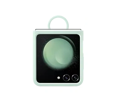 Samsung Galaxy Z Siliconen Back Cover Met Ring Wit/Groen/Oranje Flip 5