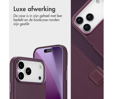 Accezz Leather Bookcase 2-in-1 met MagSafe