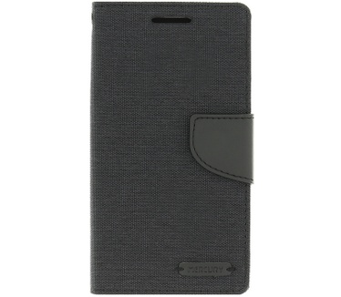 Mercury Canvas Diary Wallet Case Samsung Galaxy A5 (2016) - Zwart Zwart