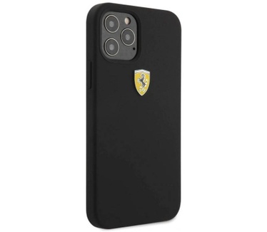 Ferrari SF Silicone Case - Apple iPhone 12/12 Pro (6.1") - Zwart Zwart