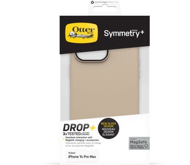 Otterbox OtterBox Symmetry+ hoesje voor iPhone 14 Pro Max met MagSafe, schokbestendig, valbestendig, dun beschermend hoesje, 3x getest volgens militaire standaard, Antimicrobieel, Don´t even chai