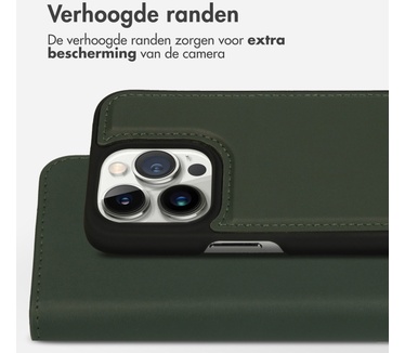 Accezz Premium Leather 2 in 1 Wallet Bookcase iPhone 14 Pro - Groen