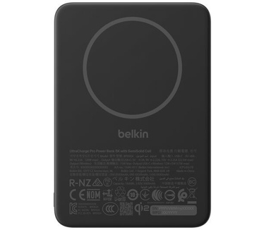 Belkin UltraCharge Pro Slim Magnetic Power Bank 5K with BoostSolid Cell, Zwart