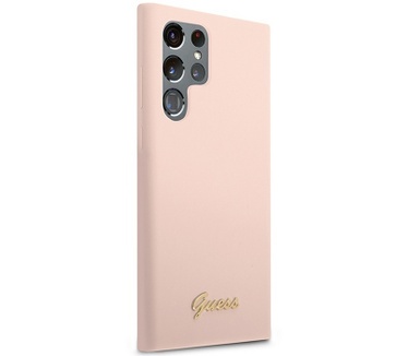 Guess Silicone Back Case Samsung Galaxy S23 Ultra (S918) - Roze Roze