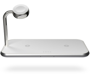 Otterbox Zens Dual+Watch Aluminium Draadloze Oplader, Wit